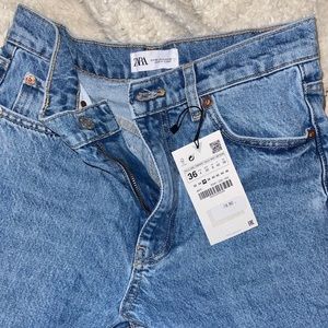 Zara extra long wide leg jeans